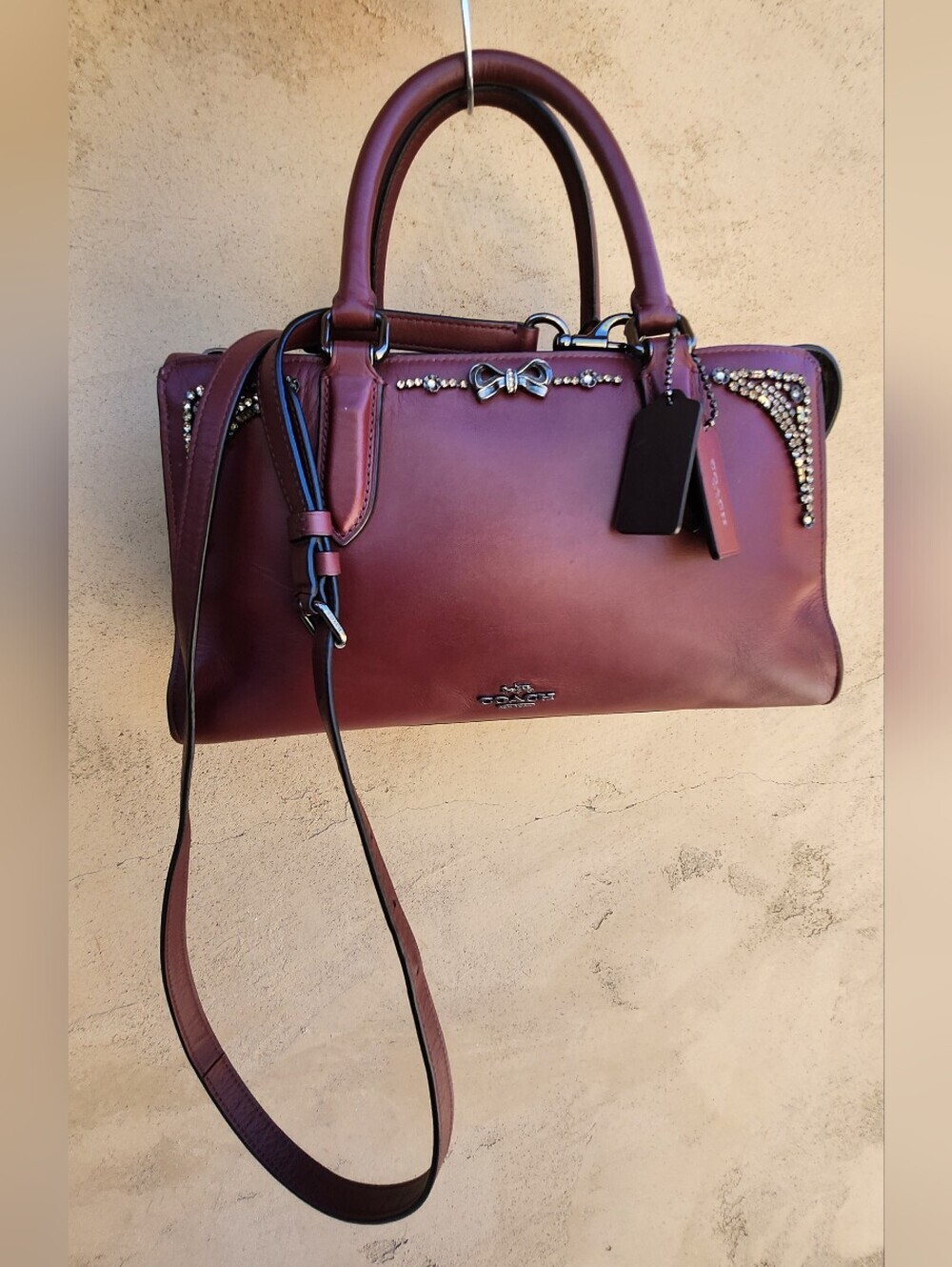 Coach x Selena Gomez Embellished Leather Satchel/Crossbody - Limited Edition - Picture 4 of 12